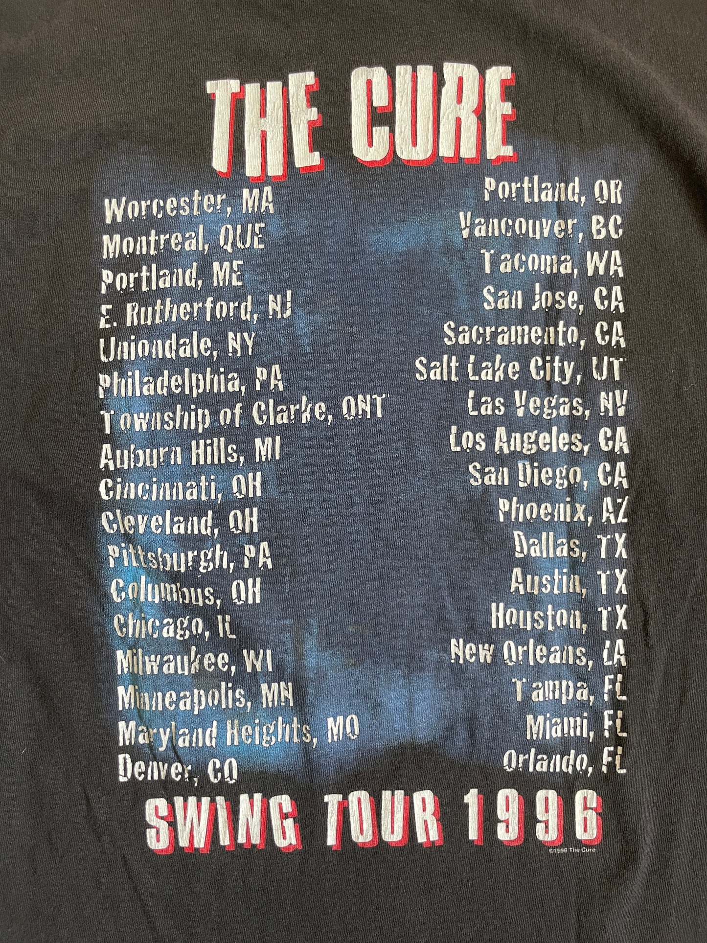 THE CURE 1996 SWING TOUR S-M