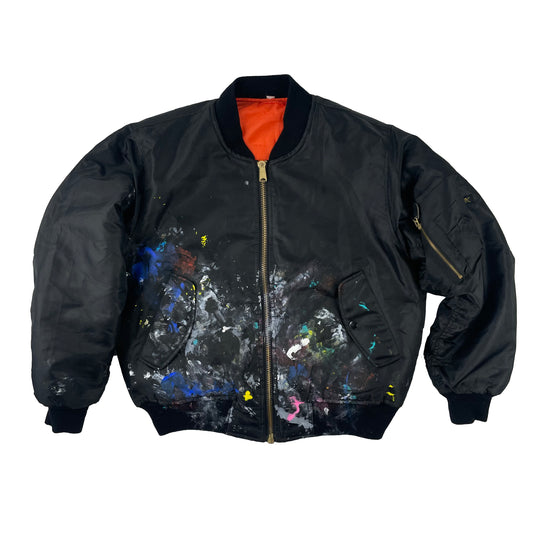 BLACK BOMBER JACKET M