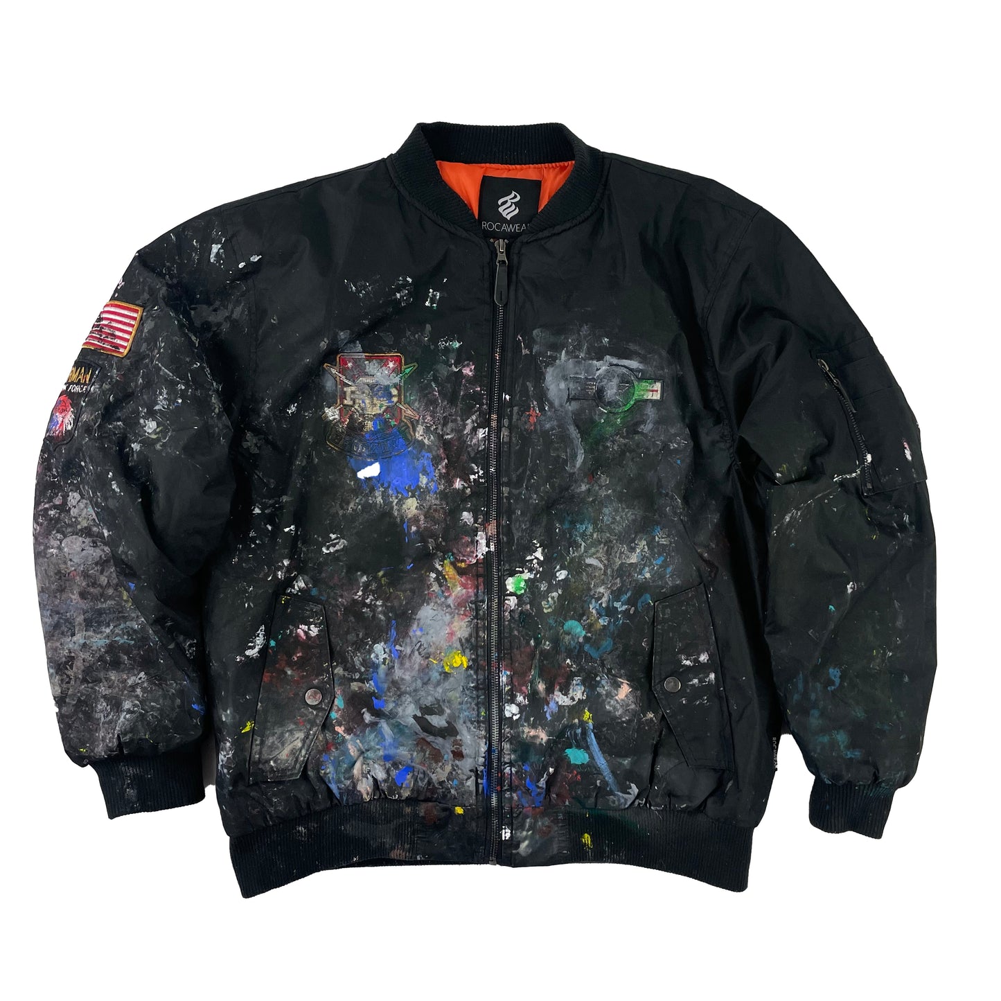 BLACK BOMBER JACKET L